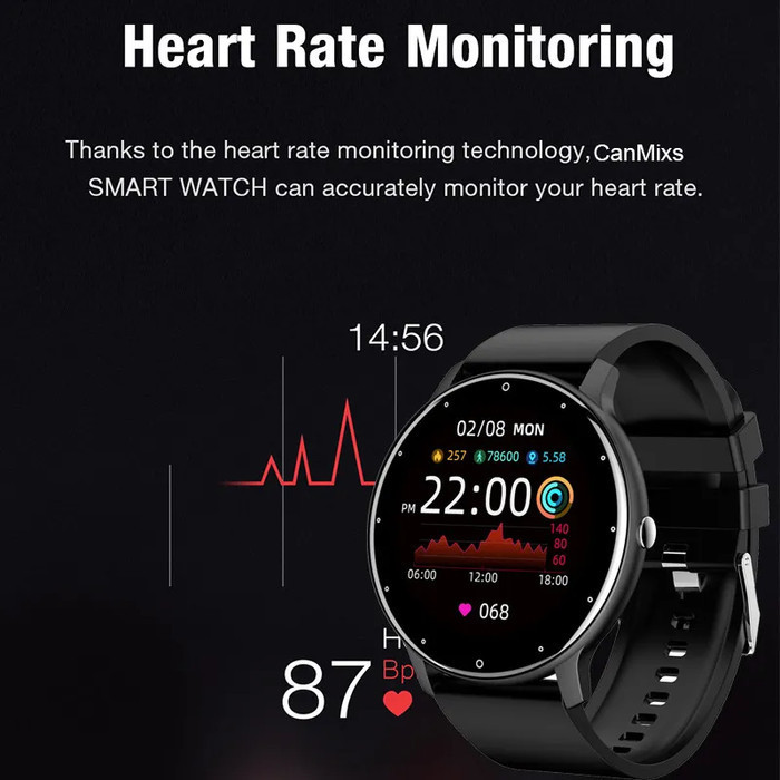 Biden Smart Watch Pria Full Touch Screen Phone Call Wireless Charge