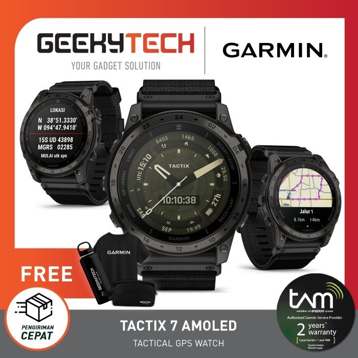 Garmin Tactix 7 Amoled Tactical Watch / Tactix 7 Oled - Garansi Resmi