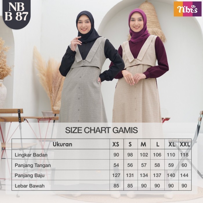 Gamis Busui Nibras Dress Panjang Modern Nb B87 SaleR33A