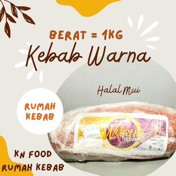 

Daging Kebab Warna 1Kg Tanpa Tiang - Daging Kebab Sapi 1Kg Tanpa Tiang Halal Bpom -Gratisongkir