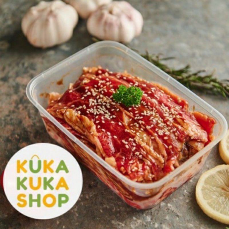 

Daging Sapi Marinasi Teriyaki / Bulgogi / Blackpepper / Bbq Us Beef Slice / Daging Sapi Bumbu 500Gr