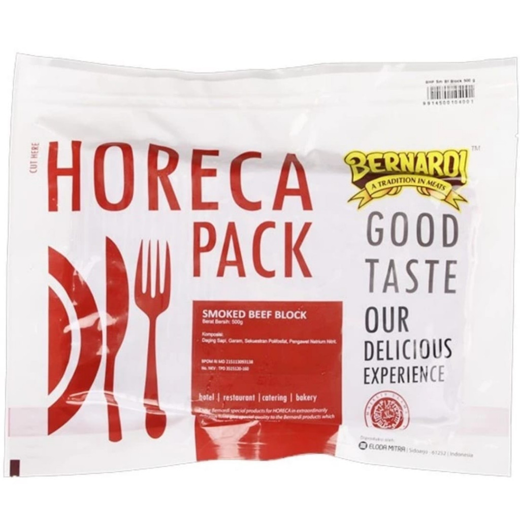 

Bernardi Smoked Beef Block / Daging Asap Kotak Horeca 500 Gr -Gratisongkir
