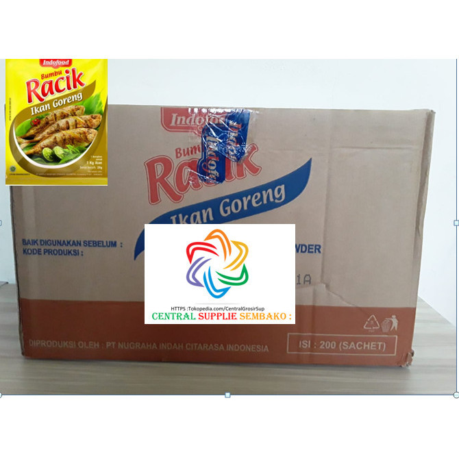 

Indofood Bumbu Racik Ikan Goreng [20Gram /200 Sachet /1 Karton ]