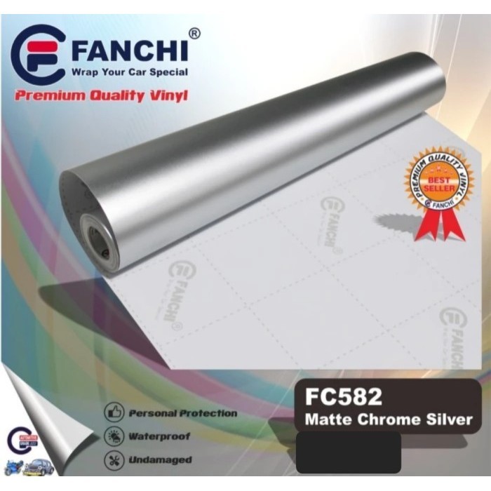 

Sticker Fanchi Fc582 Matt Chrome Silver Metallic Metalik Doff