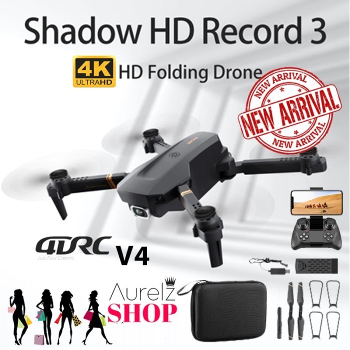 Drone 4DRC V4 Dual Camera 4K Return To Home 20 Minutes Flight Time