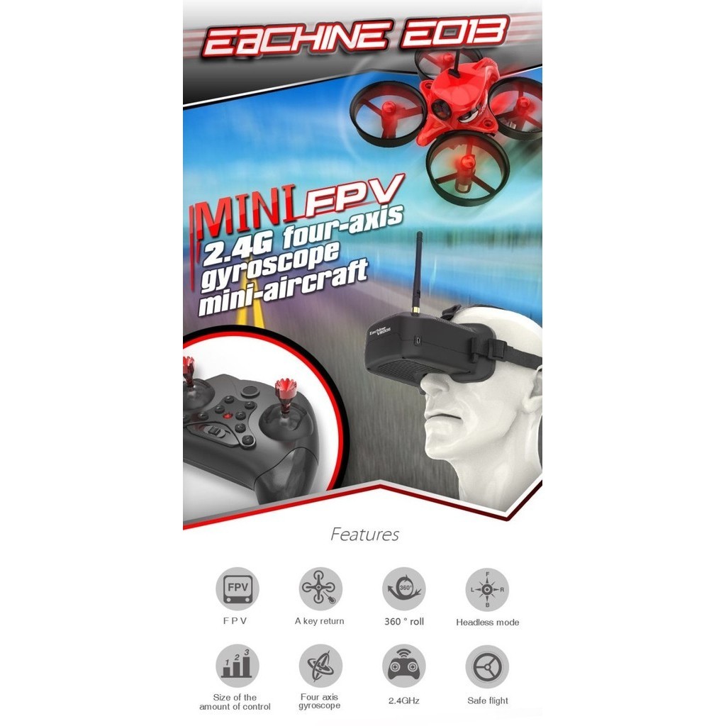 Ready Stock Eachine E013 Micro FPV Quadcopter With Google