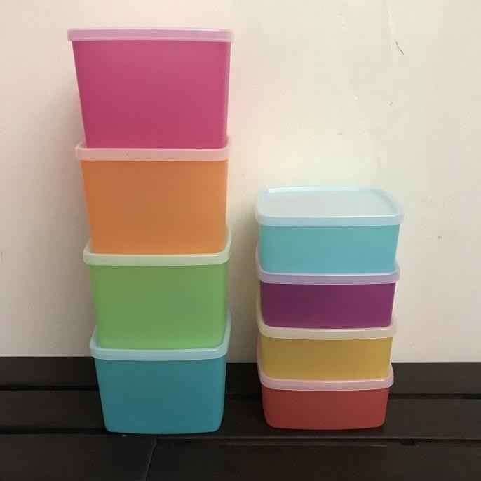 Sale Best Model Tupperware Small Square Round / Medium Square Round