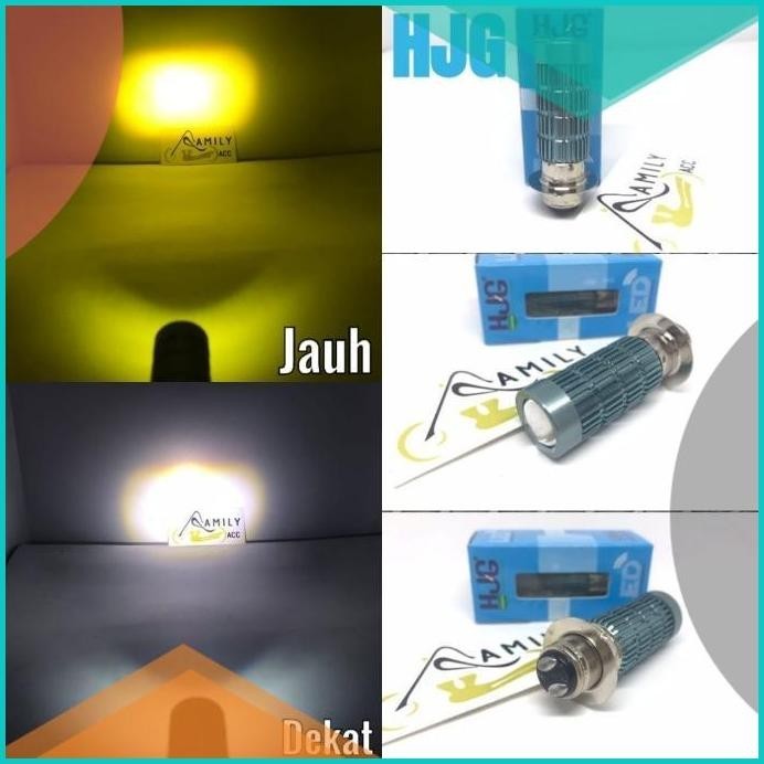 LAMPU UTAMA/ BOHLAM LED H6 D2 LASER HJG AC/DC APLIKASI MOTOR MATIC 19F