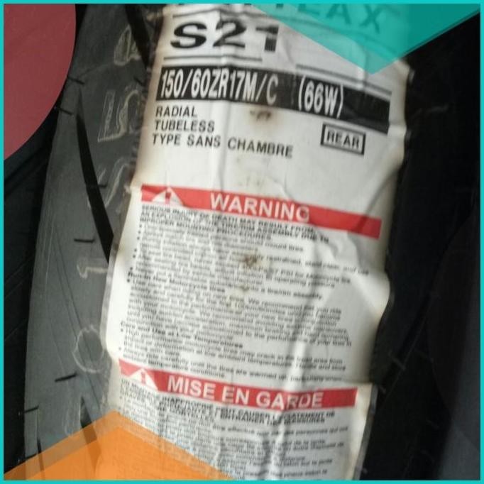 BAN LUAR BRIDGESTONE BATTLAX S21 UK 150/60-17 19F3B2024 parts