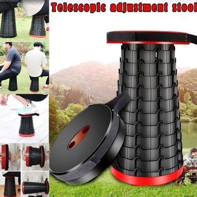 kursi Bangku lipat Portable Tas Telescopic