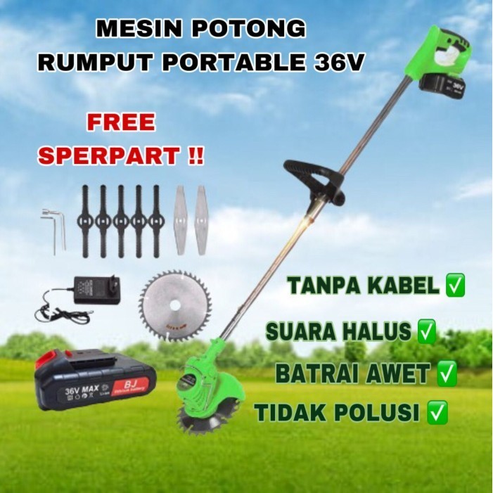 Mesin potong rumput 36volt Mesin rumput portable pemangkas rumput