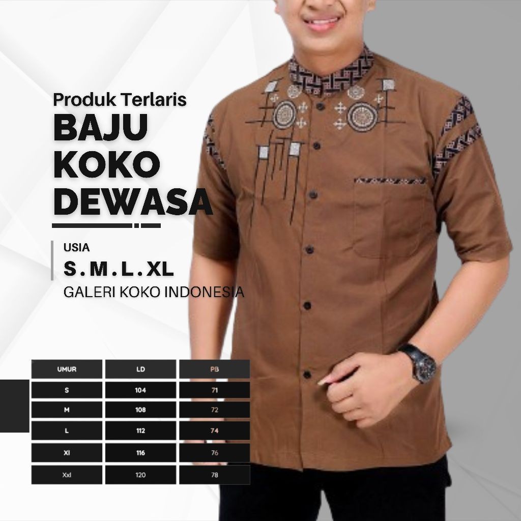 Koko Pria Dewasa Terbaru 2024 Baju Muslim Cowok Lengan Panjang Kokko Remaja Kokoo Kurta Kemja Pakist