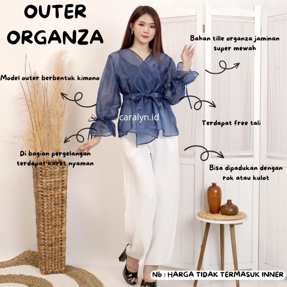 Baru Outer Organza Kekinian Outer Fleur Atasan Stok Terbatas
