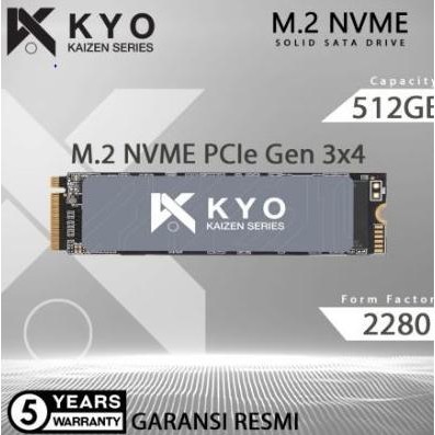 Ssd M2 Nvme / M.2 Nvme/ M2Nvme 512Gb Kaizen Resmi (Garansi 5 Tahun)