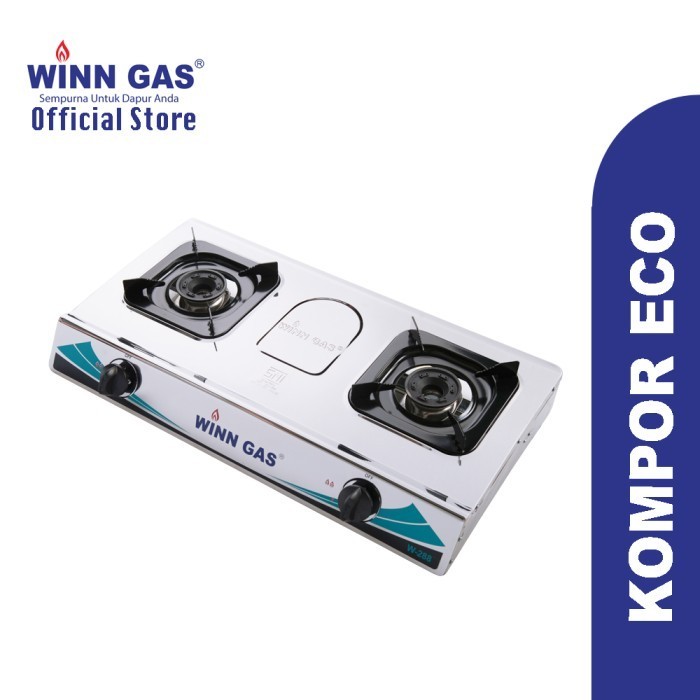 Kompor Gas 2 Tungku Winn Gas W-288 Stainless