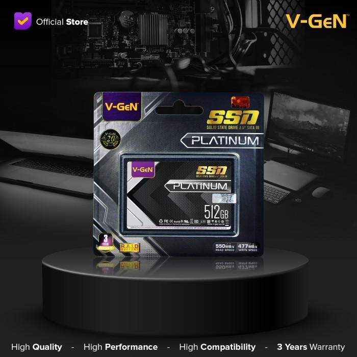 V-Gen Ssd 512Gb Sata 3 Solid State Drive Sata3 512 Gb Vgen 2.5" 480Gb Termurah Terlaris Promo