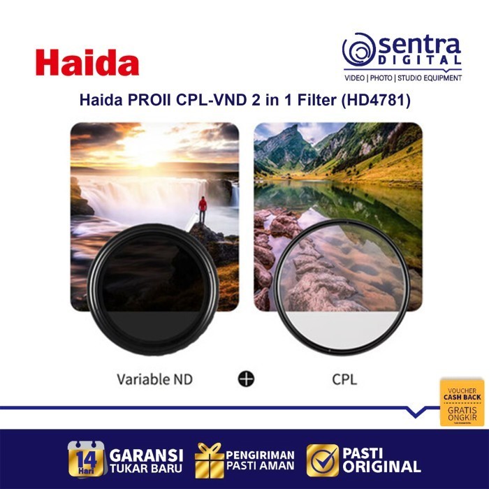 Haida Proii Cpl-Vnd 2 In 1 Filter 77Mm (Hd4781) Variable Nd And C Pol