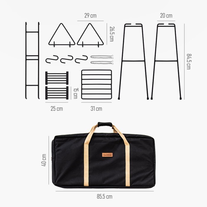 Rak Gantung Masak Naturehike Nh20Sk012 Small Cooking Iron Shelf