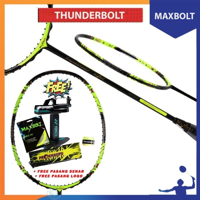Maxbolt Thunderbolt Raket Badminton Original