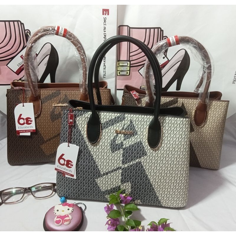 tas wanita motif merk elizabeth kekinian dan original bisa cod