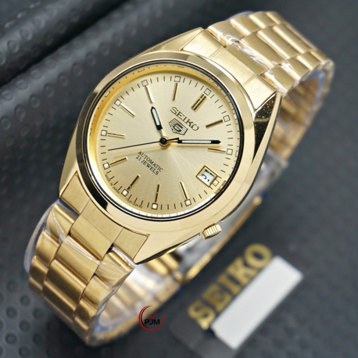 Jam tangan pria seiko otomatis seiko automatic - Gold IS207
