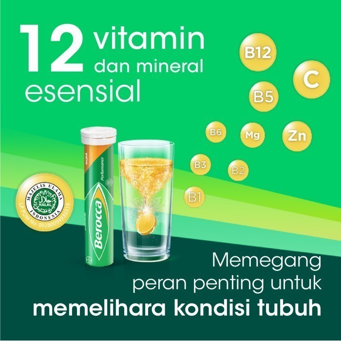 Berocca Multivitamin B Kompleks Rasa Jeruk 10 Tablet X 6 Unit