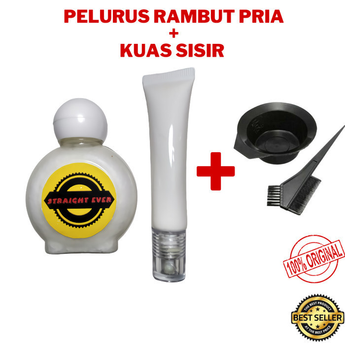 Pelurus Rambut Pria Permanen / Obat Pelurus Rambut / Straight Ever