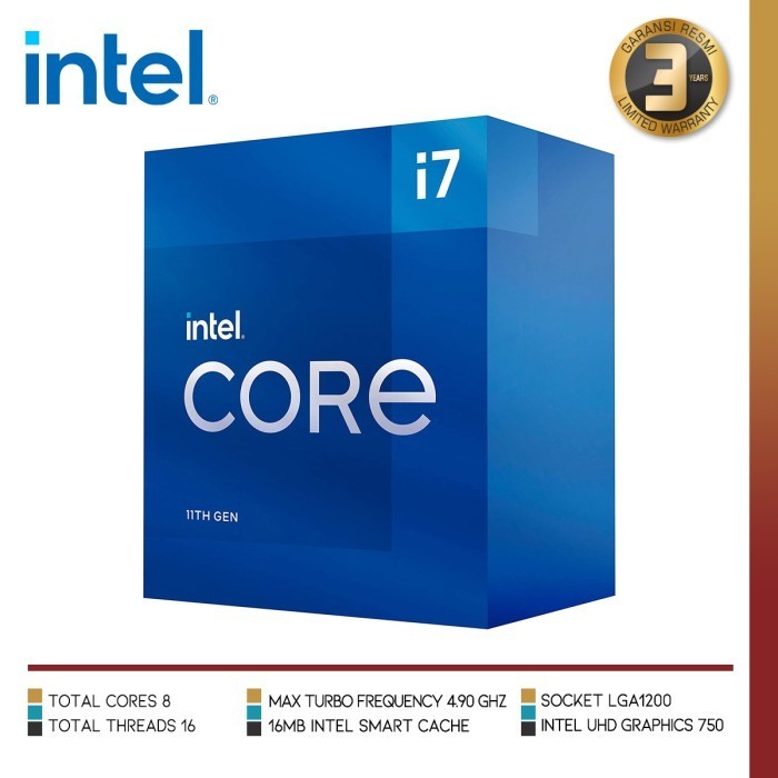 Intel Core I7 11700 Processor Intel Gen 11 Lga 1200 8 Core