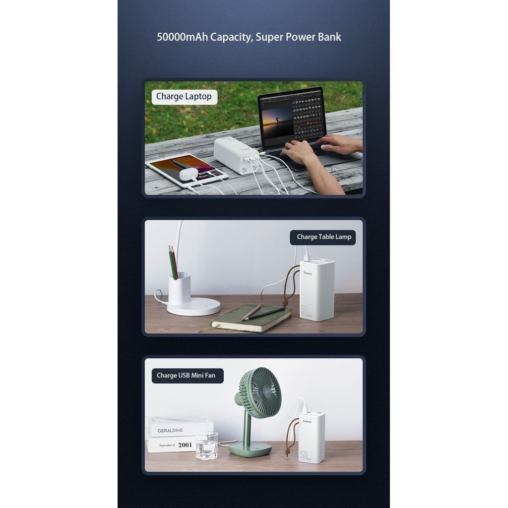 Powerbank 50000Mah - Yoobao H5 Power Bank 50.000Mah Powerbank Iphone