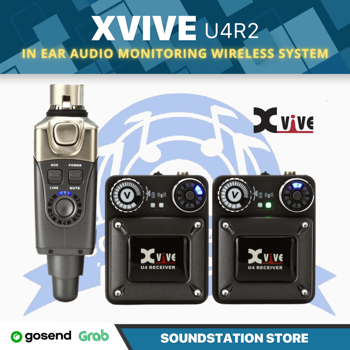 Xvive U4R2 In Ear Monitor Wireless System 2 Receiver In-Ear Monitor Termurah Terlaris Promo