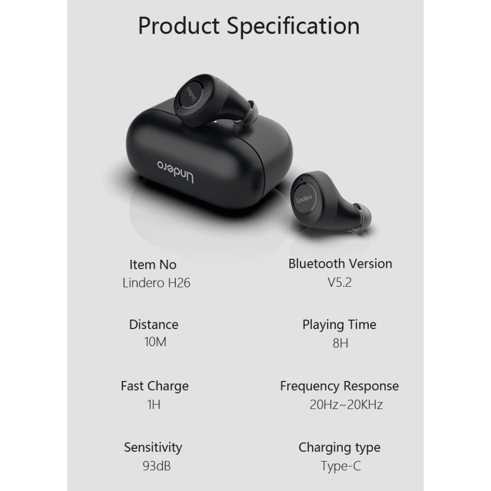 Lindero Anc Tws Qualcomm Qcc3040 Aptx Adaptive Bluetooth 5.2 Headset
