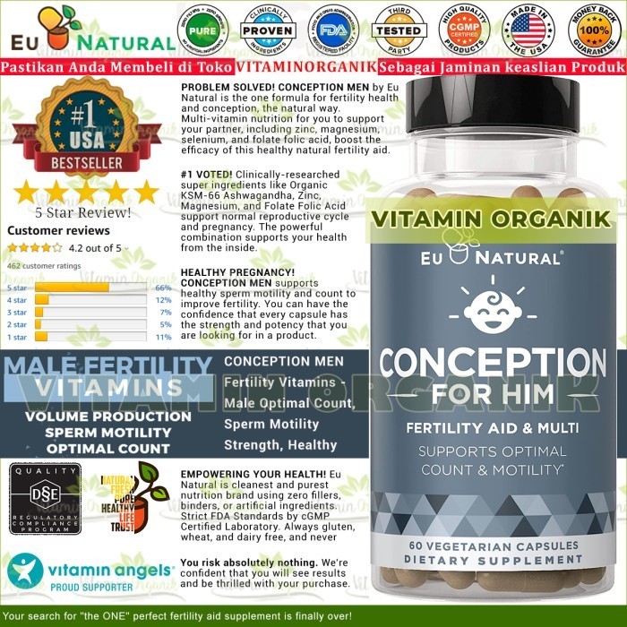 EUNATURAL / EU NATURAL CONCEPTION MEN OBAT PENYUBUR & PENAMBAH SPERMA