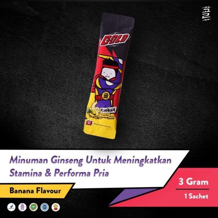 GOLO GINSENG BOTANICAL BANANA - 1 SACHET MENINGKATKAN STAMINA PRIA