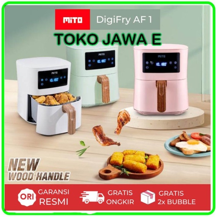 Mito Af1 Air Fryer/Deep Fryer Digital/Penggorengan Listrik - Putih