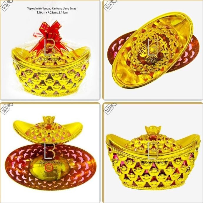 Toples Yenpao Kue Keranjang Kering Tempat Permen Candy Manisan Hazelbrand