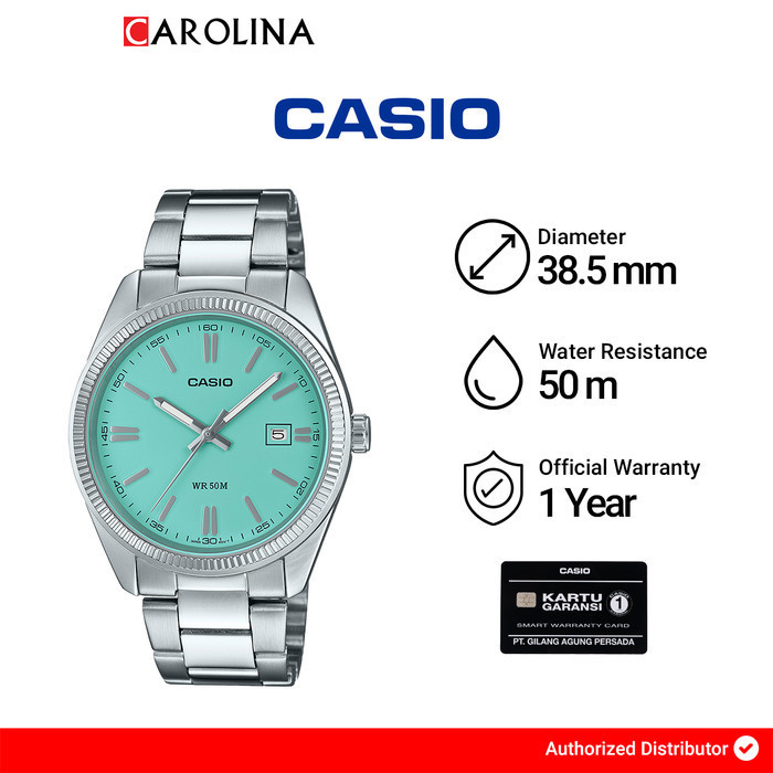 Jam Tangan Pria Casio Mtp-1302Pd-2A2 Blue Tiffany Stainless Steel Termurah Terlaris Promo
