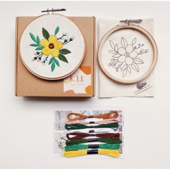 

Embroidery Kit Package Flower Paket Sulam Untuk Pemula Paket Sulam