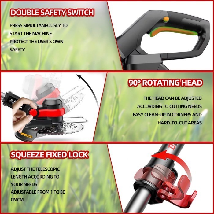 Mesin Potong Rumput Mesin Pemotong Rumput Mesin Rumput 12V/48V Batera