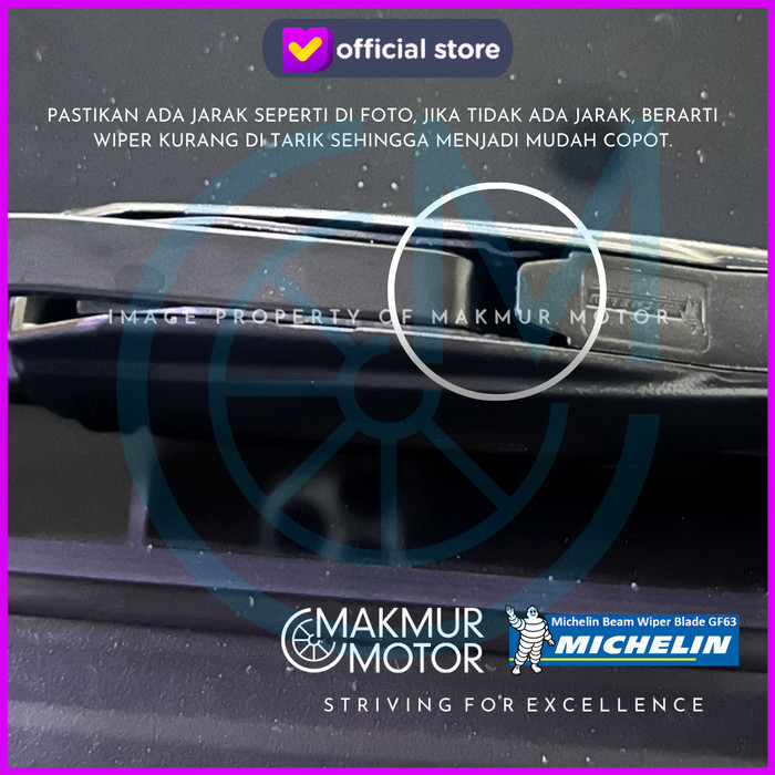 Michelin Frameless Wiper Gf63 For Fortuner 2005 - 2010