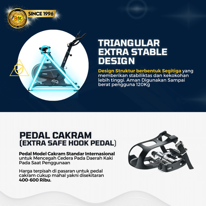 Bfit Magnetic Spin Bike 565 - Sepeda Olahraga Cardio Sepeda Statis