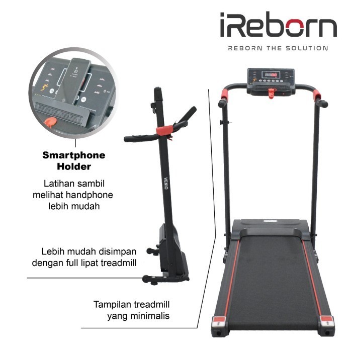 Alat Fitness Treadmill Elektrik Ireborn Venio