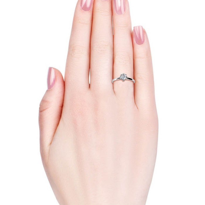 Cincin Emas Putih Asli Kristal