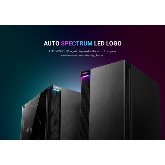 Case Abkoncore Cronos 450M +1 Fan Tempered Atx Casing Komputer C450M