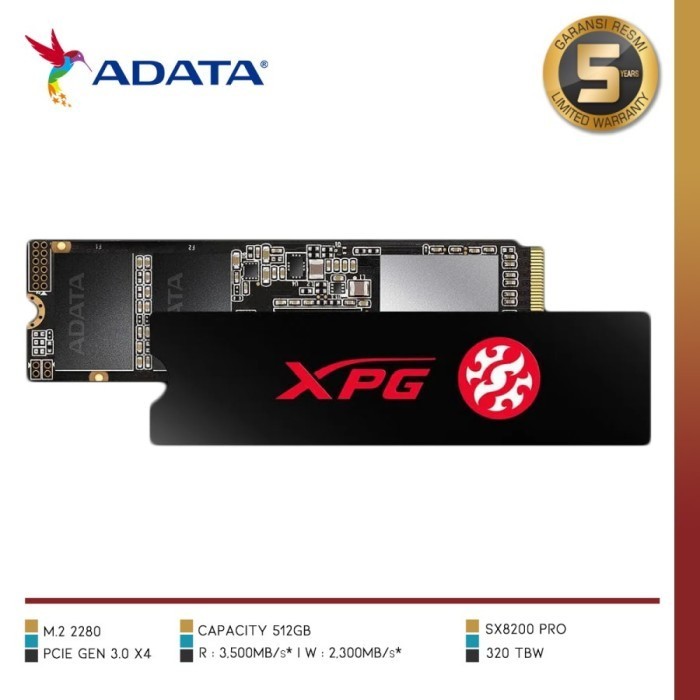 Adata - Adata - Ssd Xpg Sx8200 Pro 512Gb M.2 Nvme Termurah Terlaris Promo