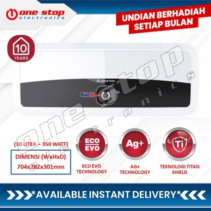 Ariston Slim2 30 Rs / Sl2 30Rs 350 Water Heater 30 Ltr 350 Watt