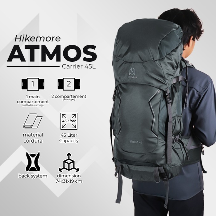 Tas Gunung Carrier Ransel Backpack Camping Hikemore Atmos Setara Eiger