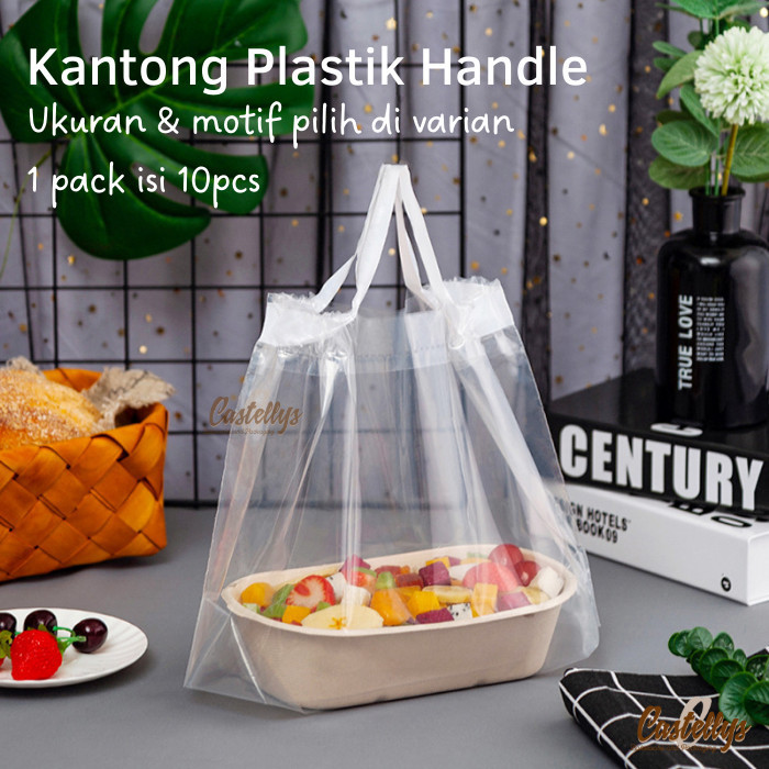 

Ready stock] Kantong Plastik KPH Kantongan Tenteng Handle Tebal Goodie Bag Hampers