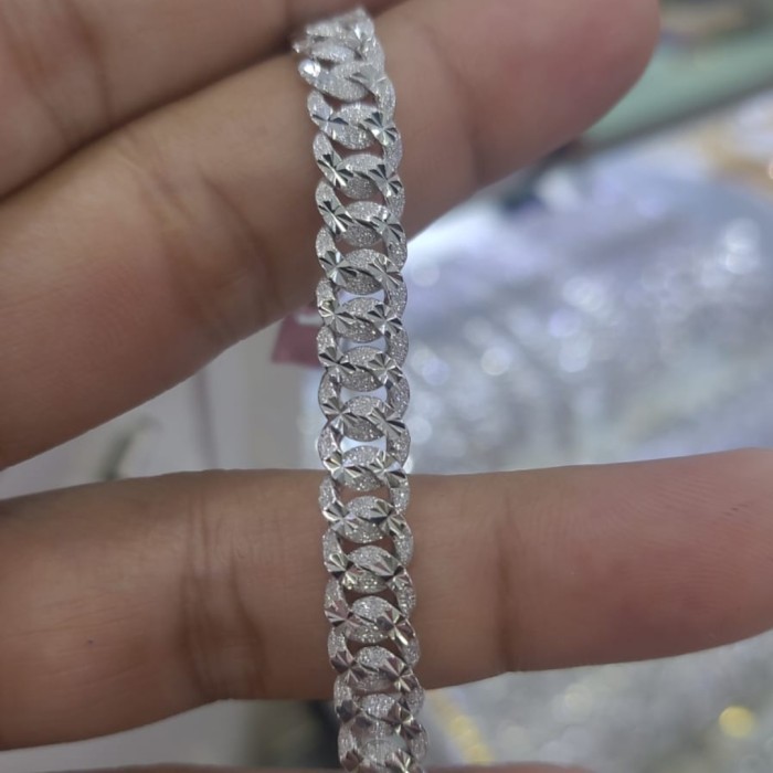 Gelang Pria Dan Wanita Emas Putih 750 Asli Termurah Terlaris Promo