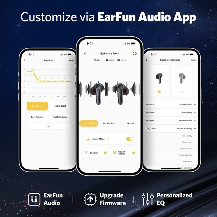 Earfun Air Pro 3 White - The World'S 1St Le-Audio Anc Tws