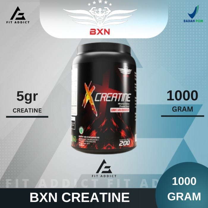 BXN CREATINE MONOHYDRATE 1000 GRAM 1000GR 1 KG 1KG BXN NUTRITION